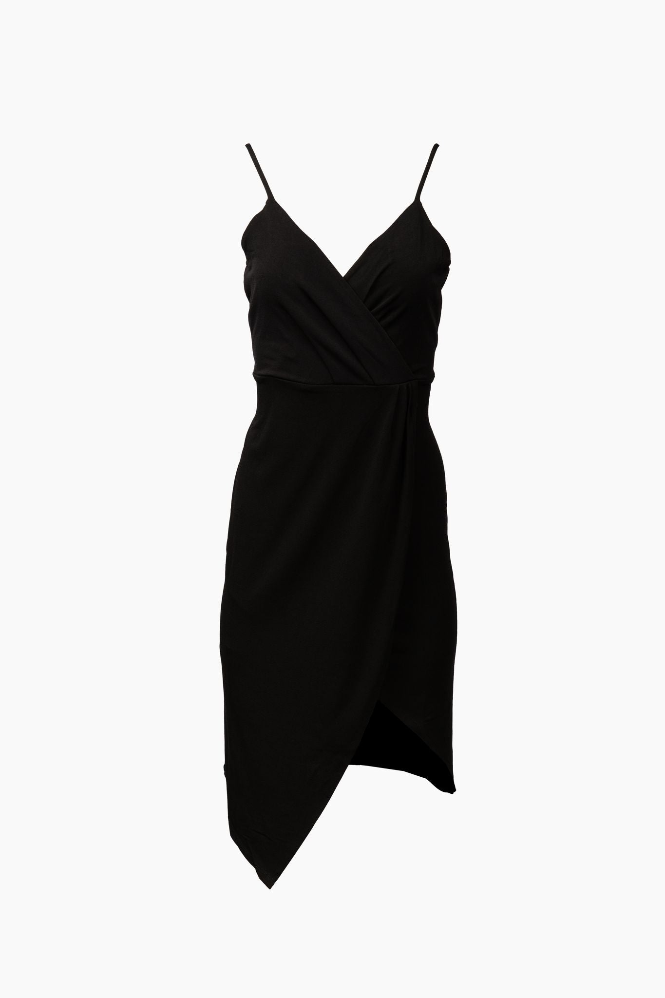 Asymmetric Wrap Bodycon Dress