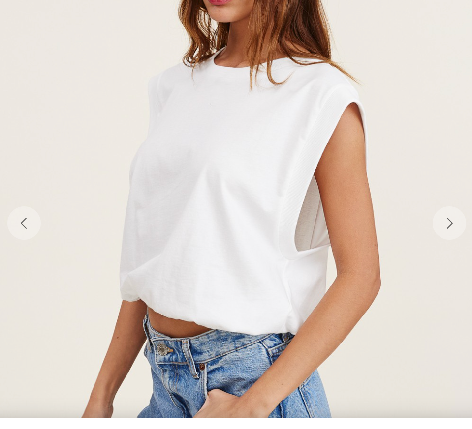 Sleeveless Cotton Cropped Top
