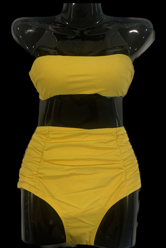 Yellow 2 Piece Bathing Suit