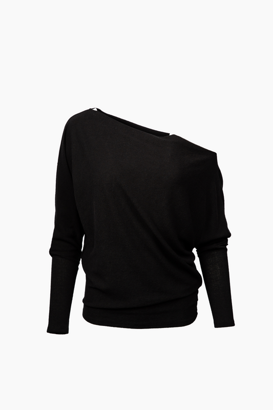 Black Off Shoulder Sweater