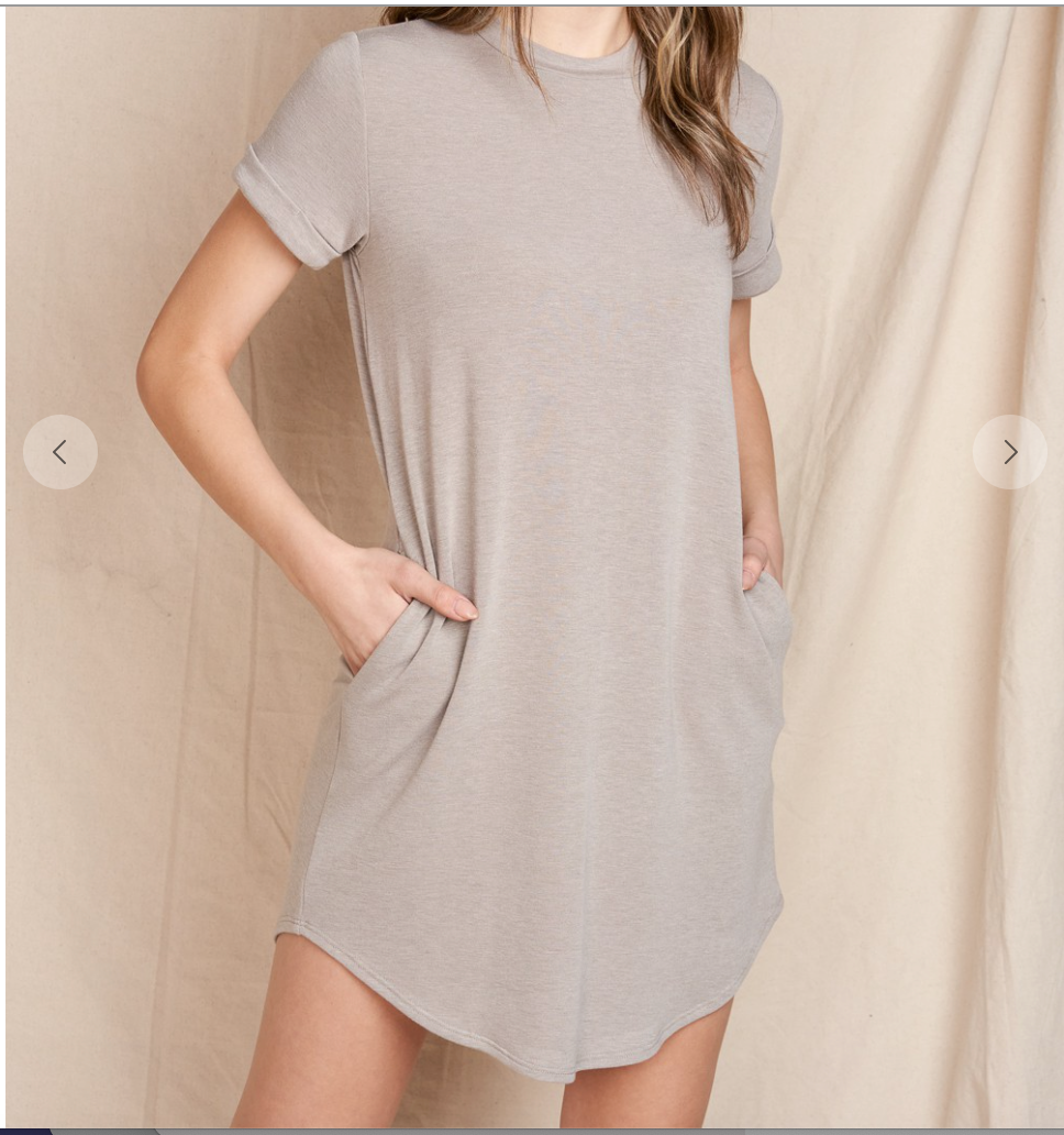 French Terry Short Sleeve Dress