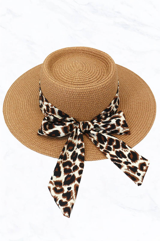 Seaside Leopard Straw Hat